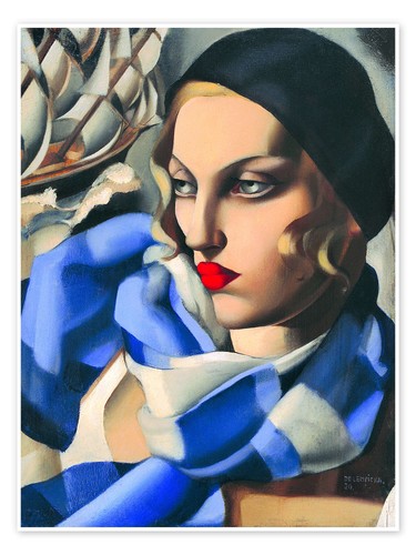 Poster der blaue schal - blaue,